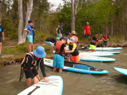 camp-paddleboarding